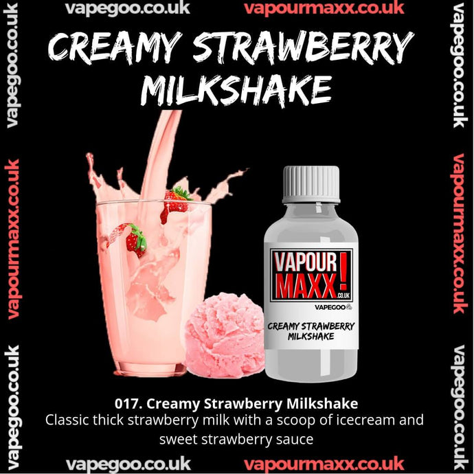 Creamy Strawberry Milkshake-VapeGoo.co.uk