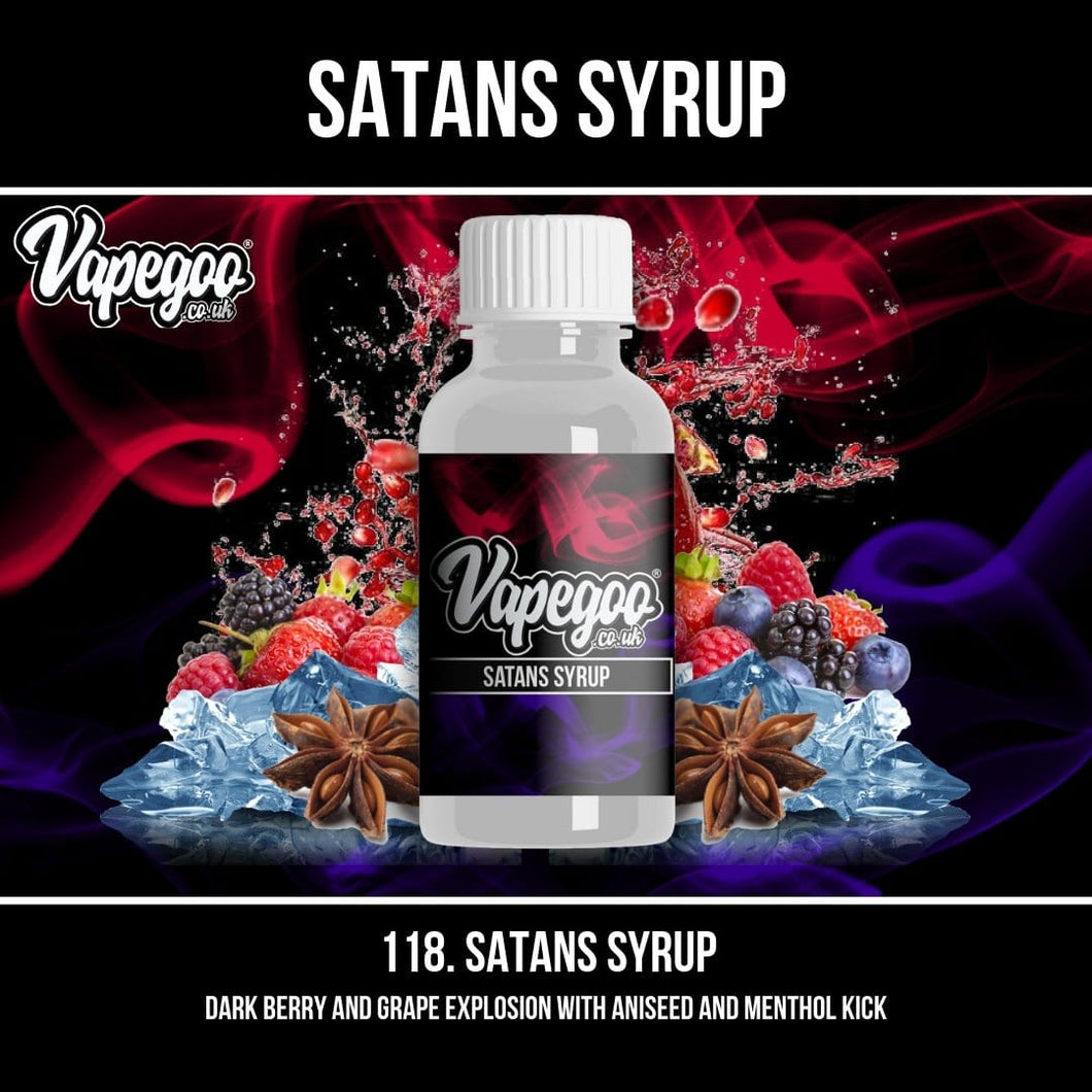 Satans Syrup | Vape Eliquid Vapegoo Flavour | Vape Juice E Liquid