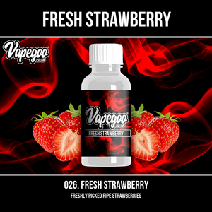 Fresh Strawberry | Vape Eliquid Vapegoo Flavour | Vape Juice E Liquid