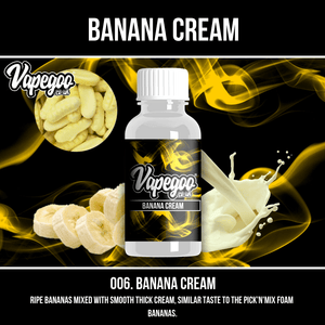 Banana Cream | Vape Eliquid Vapegoo Flavour | Vape Juice E Liquid