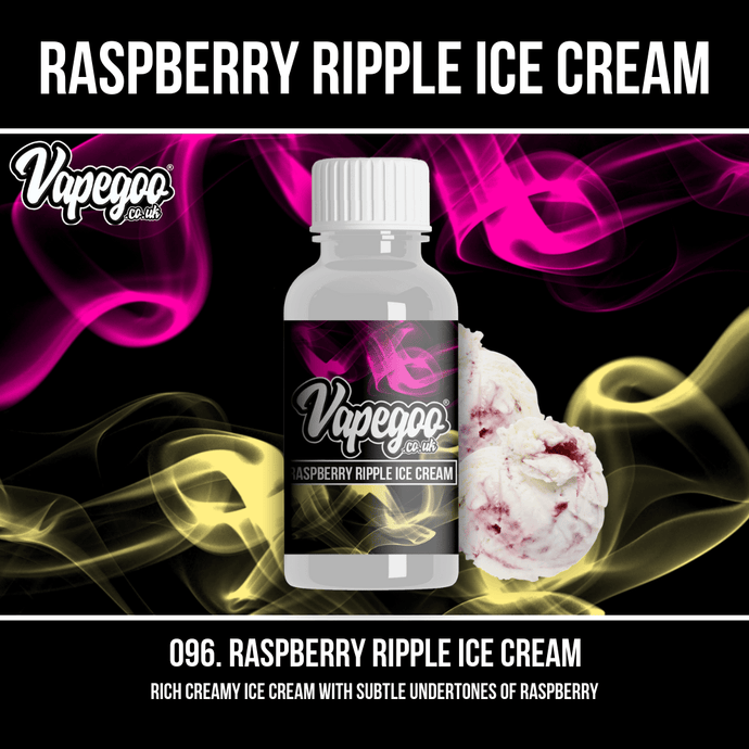 Raspberry Ripple Ice Cream | Vape Eliquid Vapegoo Flavour | Vape Juice E Liquid
