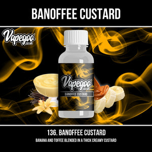 Banoffee Custard | Vape Eliquid Vapegoo Flavour | Vape Juice E Liquid