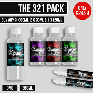 The 321 Pack - (0mg) E Liquid-VapeGoo.co.uk