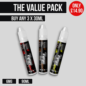 Vapegoo Value E Liquid Bundle Deal - 6mg (90ml) Only £14.90